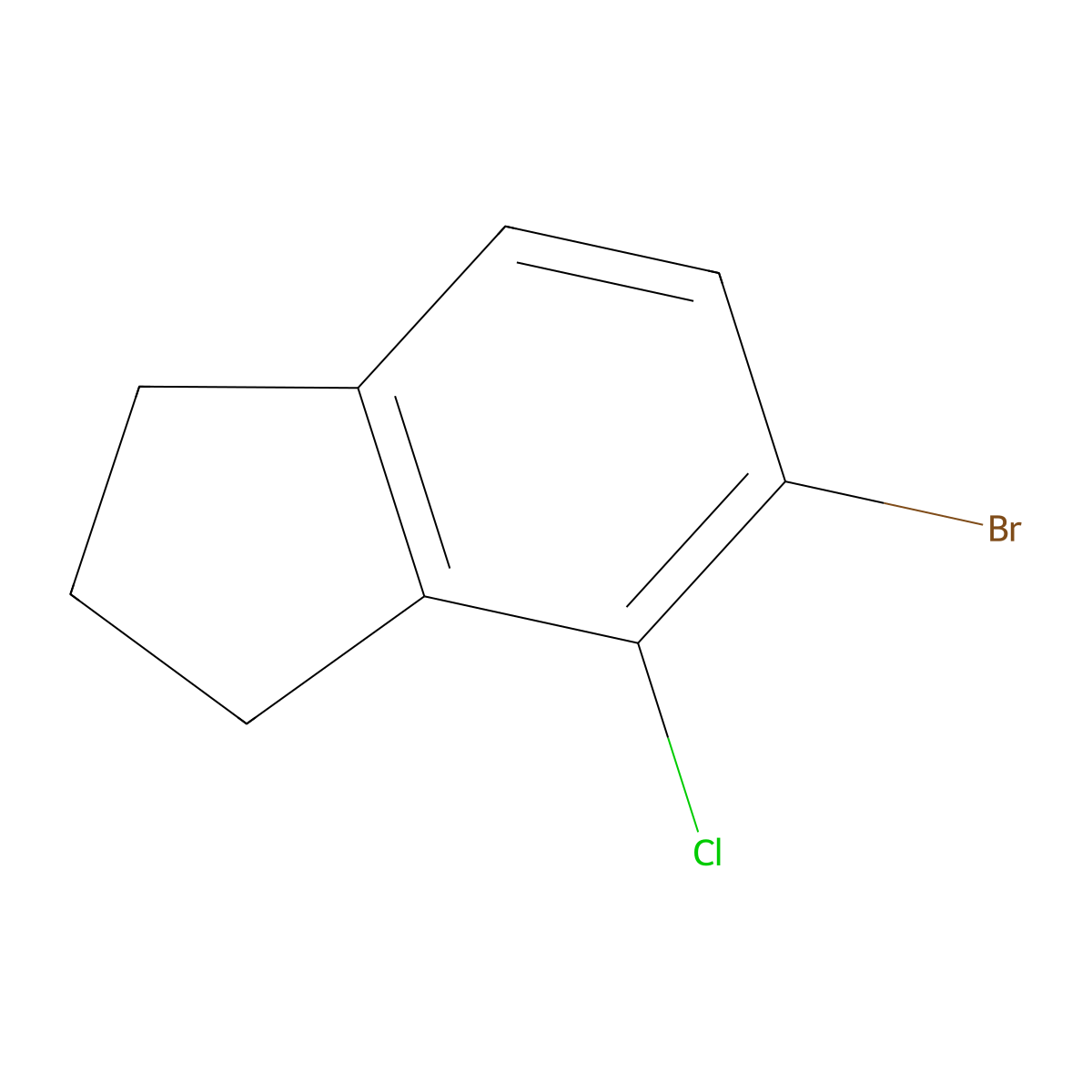5-Bromo-4-chloro-2,3-dihydro-1H-indene molecular structure, CAS 2402829-95-0