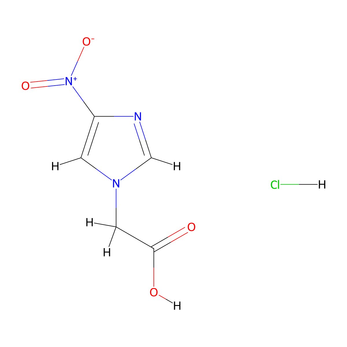 2-(4-nitro-1H-imidazol-1-yl)acetic acid hydrochloride molecular structure, CAS 2402830-04-8