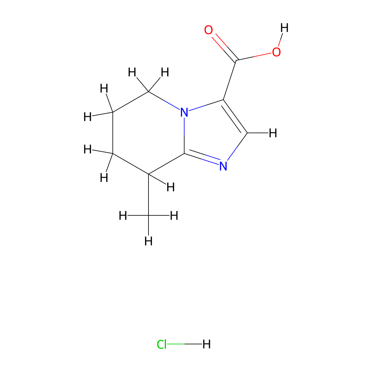 8-methyl-5H,6H,7H,8H-imidazo[1,2-a]pyridine-3-carboxylicacidhydrochloride molecular structure, CAS 2402830-19-5