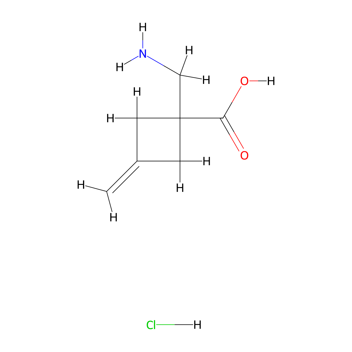 1-(Aminomethyl)-3-methylidenecyclobutane-1-carboxylicacidhydrochloride molecular structure, CAS 2402830-37-7
