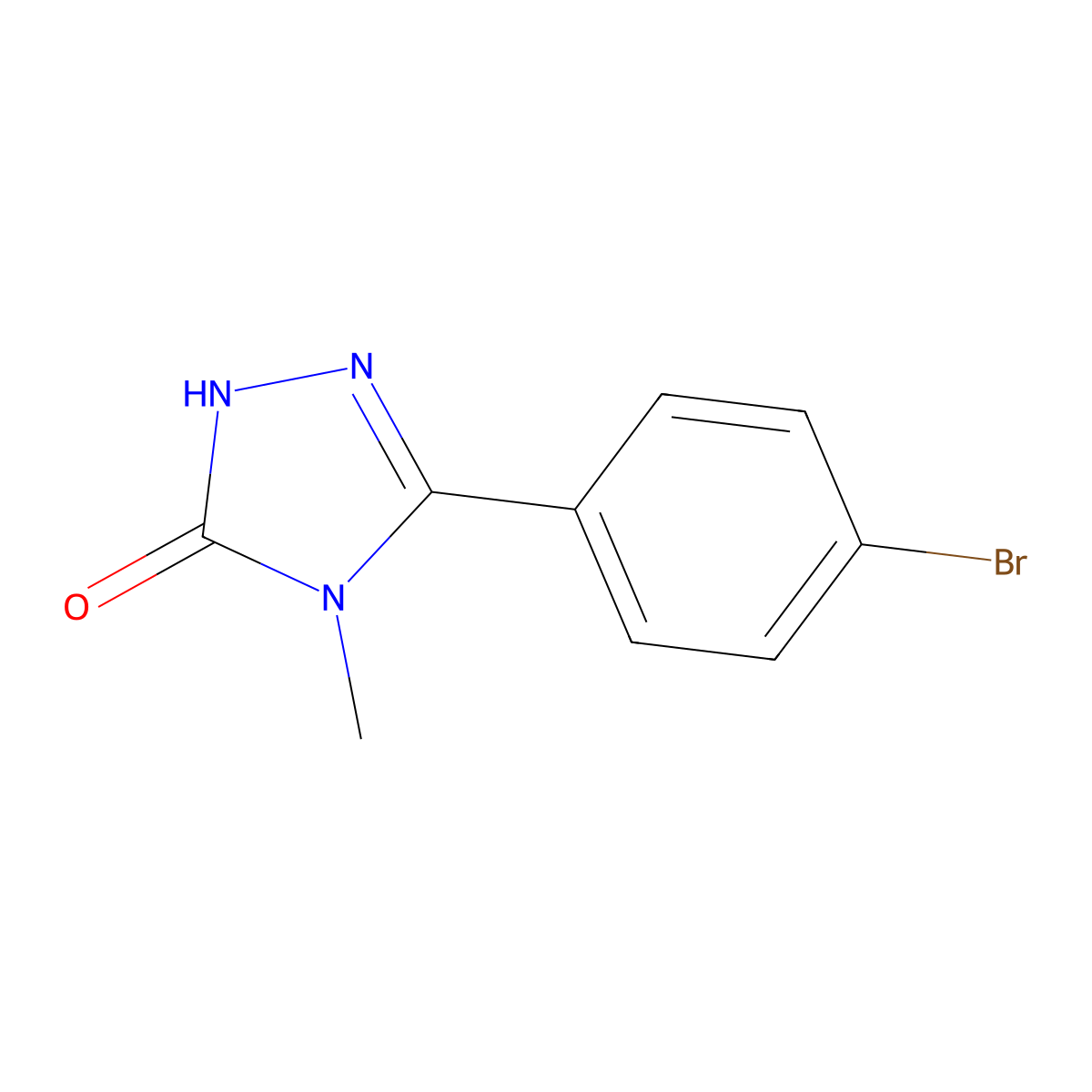3-(4-bromophenyl)-4-methyl-4,5-dihydro-1H-1,2,4-triazol-5-one molecular structure, CAS 2402830-48-0