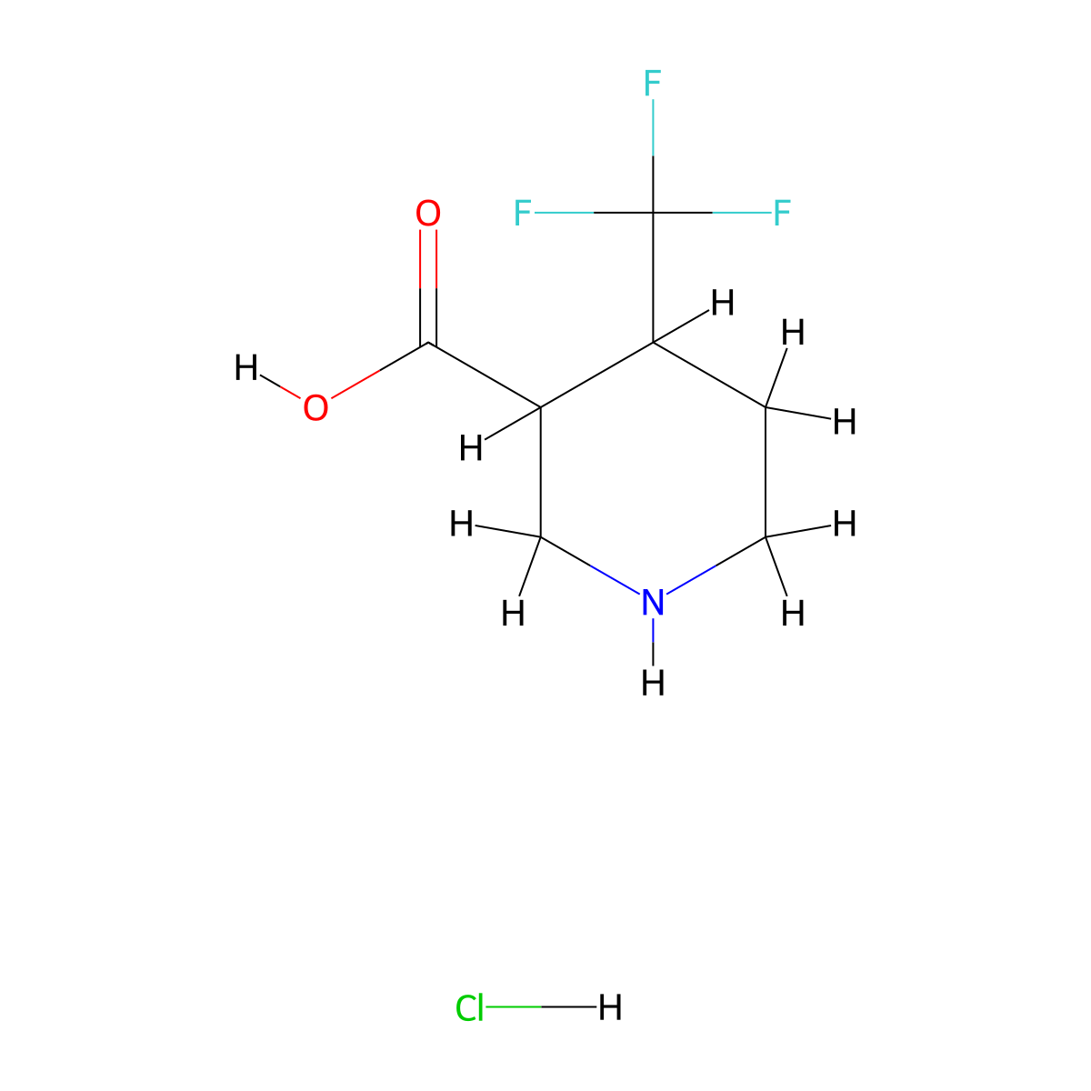 4-(Trifluoromethyl)piperidine-3-carboxylic acid;hydrochloride molecular structure, CAS 2402830-58-2