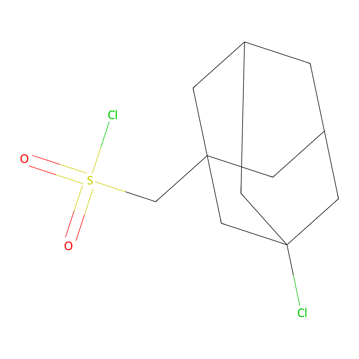 (3-Chloroadamantan-1-yl)methanesulfonyl chloride molecular structure, CAS 2402830-61-7