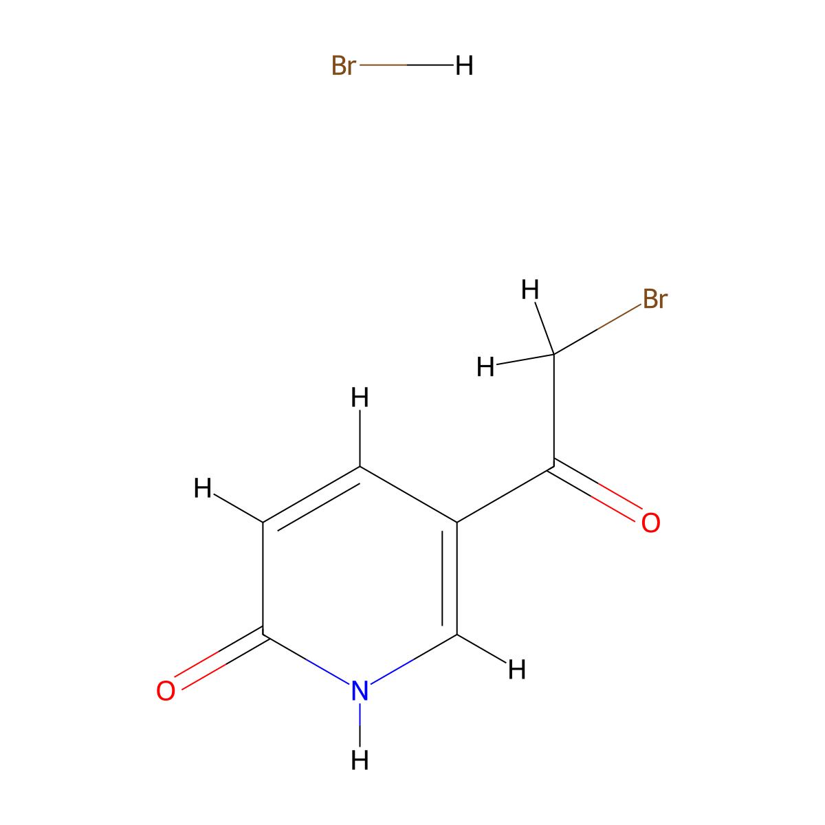 5-(2-Bromoacetyl)pyridin-2(1H)-one hydrobromide molecular structure, CAS 2402830-63-9