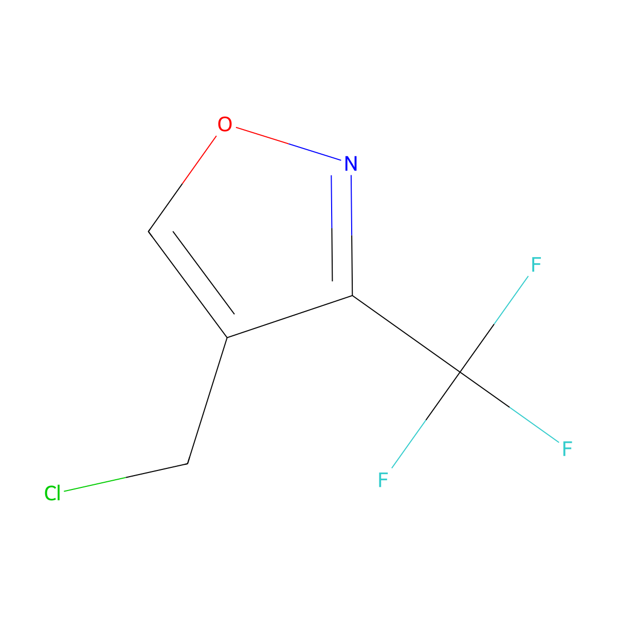 4-(Chloromethyl)-3-(trifluoromethyl)-1,2-oxazole molecular structure, CAS 2402830-73-1