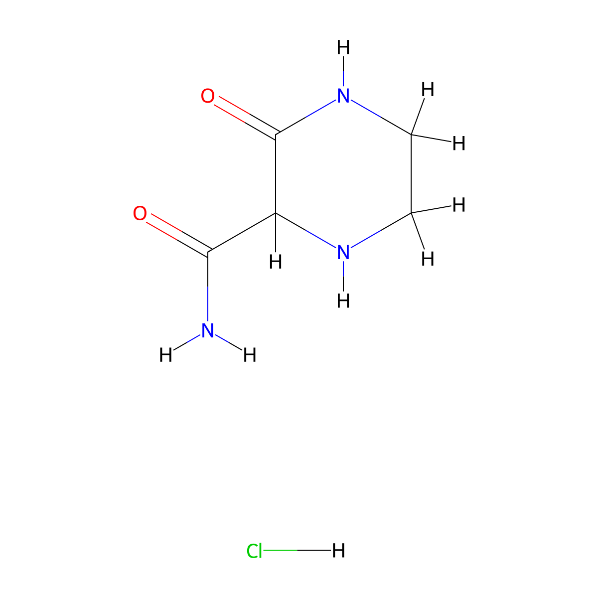 3-Oxopiperazine-2-carboxamide hydrochloride molecular structure, CAS 2402830-83-3