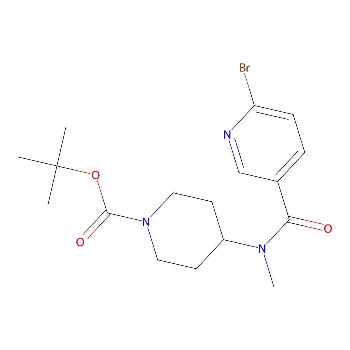 Tert-butyl 4-[(6-bromopyridine-3-carbonyl)-methylamino]piperidine-1-carboxylate molecular structure, CAS 2402830-88-8