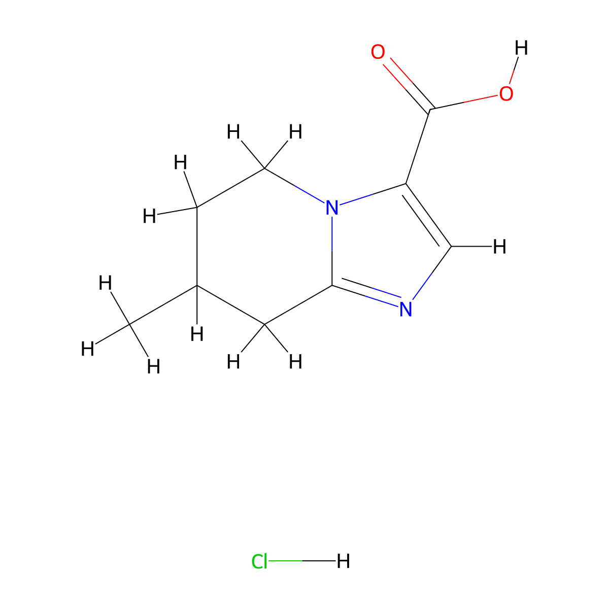 7-Methyl-5,6,7,8-tetrahydroimidazo[1,2-a]pyridine-3-carboxylic acid;hydrochloride molecular structure, CAS 2402831-01-8