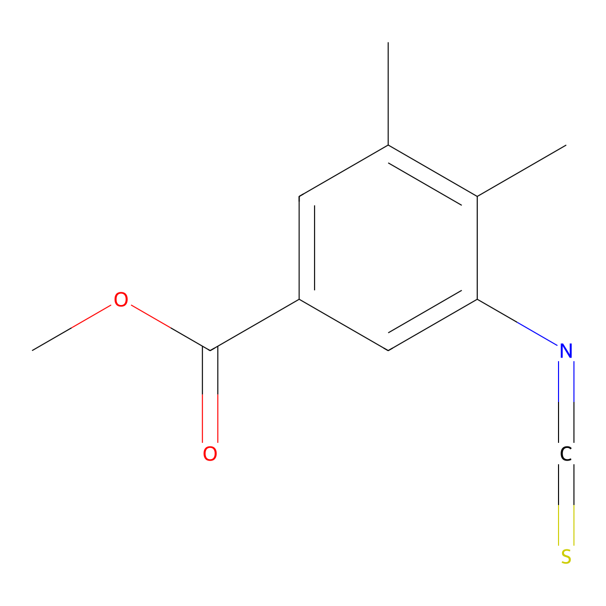 Methyl 3-isothiocyanato-4,5-dimethylbenzoate molecular structure, CAS 2402831-14-3