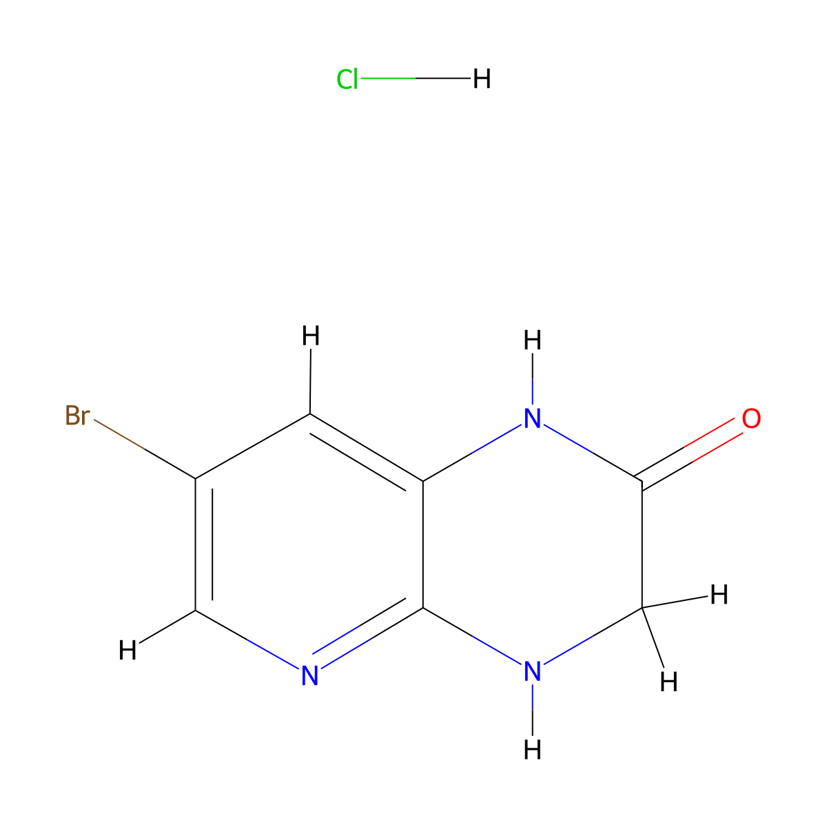 7-bromo-1H,2H,3H,4H-pyrido[2,3-b]pyrazin-2-one hydrochloride molecular structure, CAS 2402831-19-8