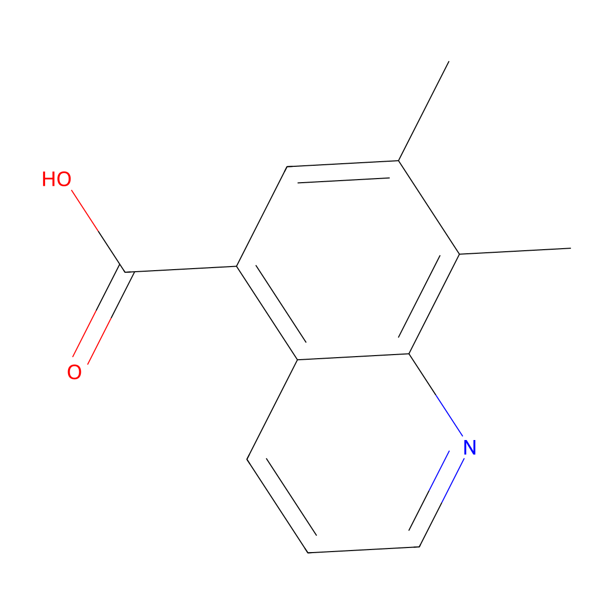 7,8-Dimethylquinoline-5-carboxylic acid molecular structure, CAS 2402831-21-2