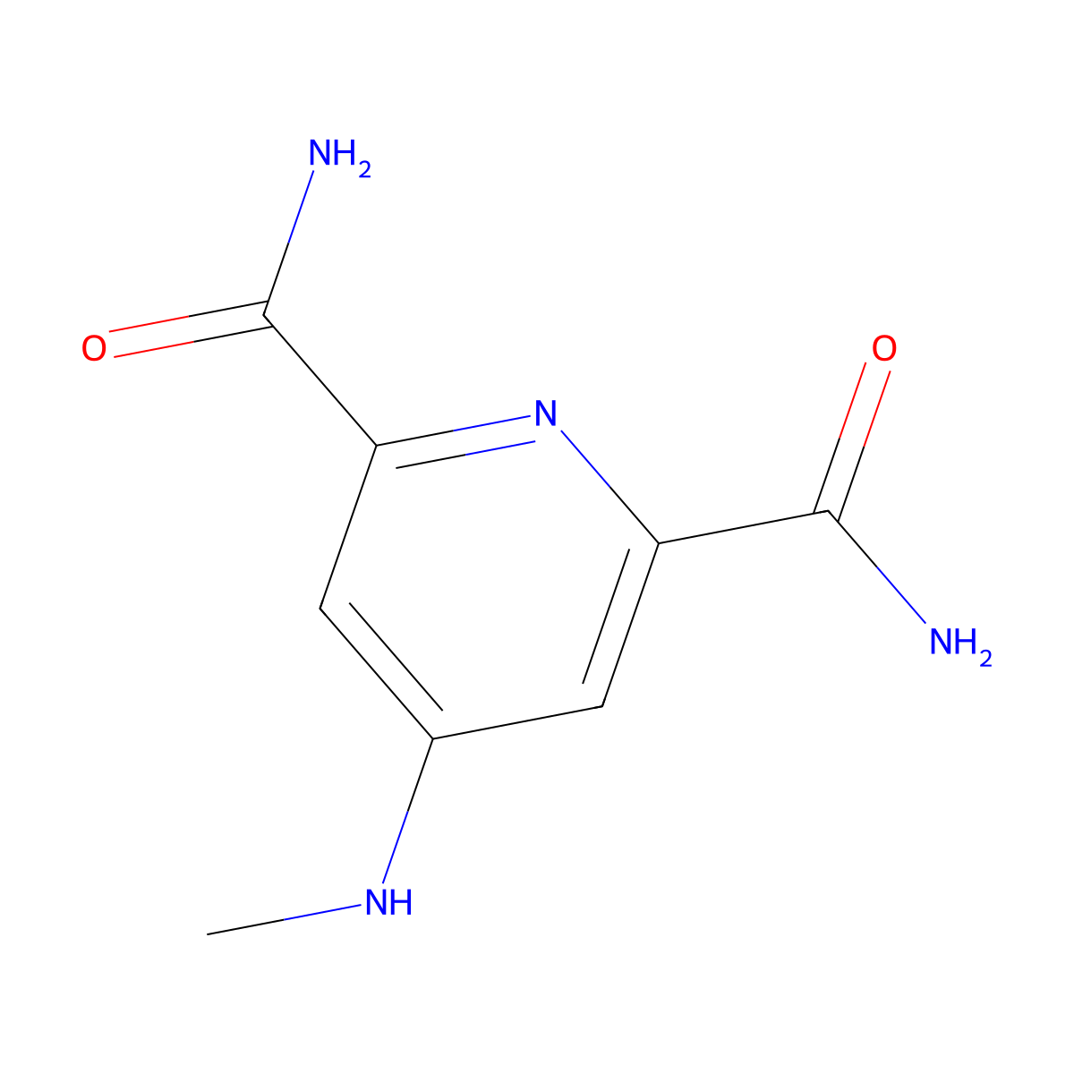 4-(Methylamino)pyridine-2,6-dicarboxamide molecular structure, CAS 2402831-25-6