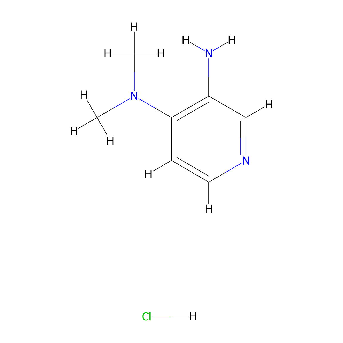 N4,N4-dimethylpyridine-3,4-diamine hydrochloride molecular structure, CAS 2402831-26-7