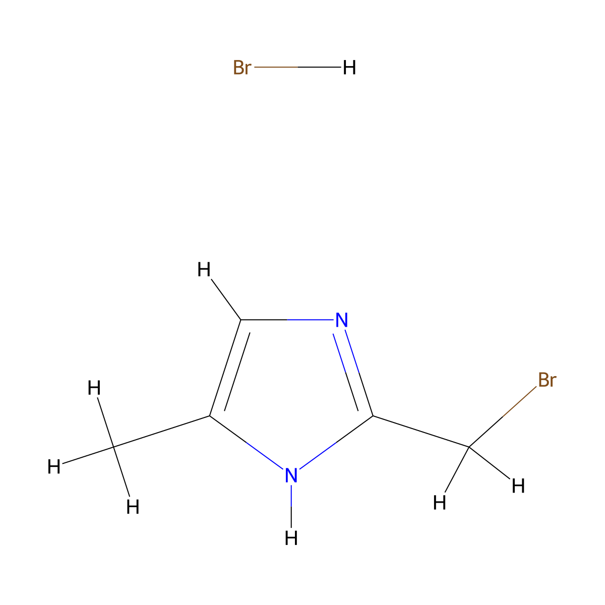 2-(bromomethyl)-4-methyl-1H-imidazole hydrobromide molecular structure, CAS 2402831-30-3