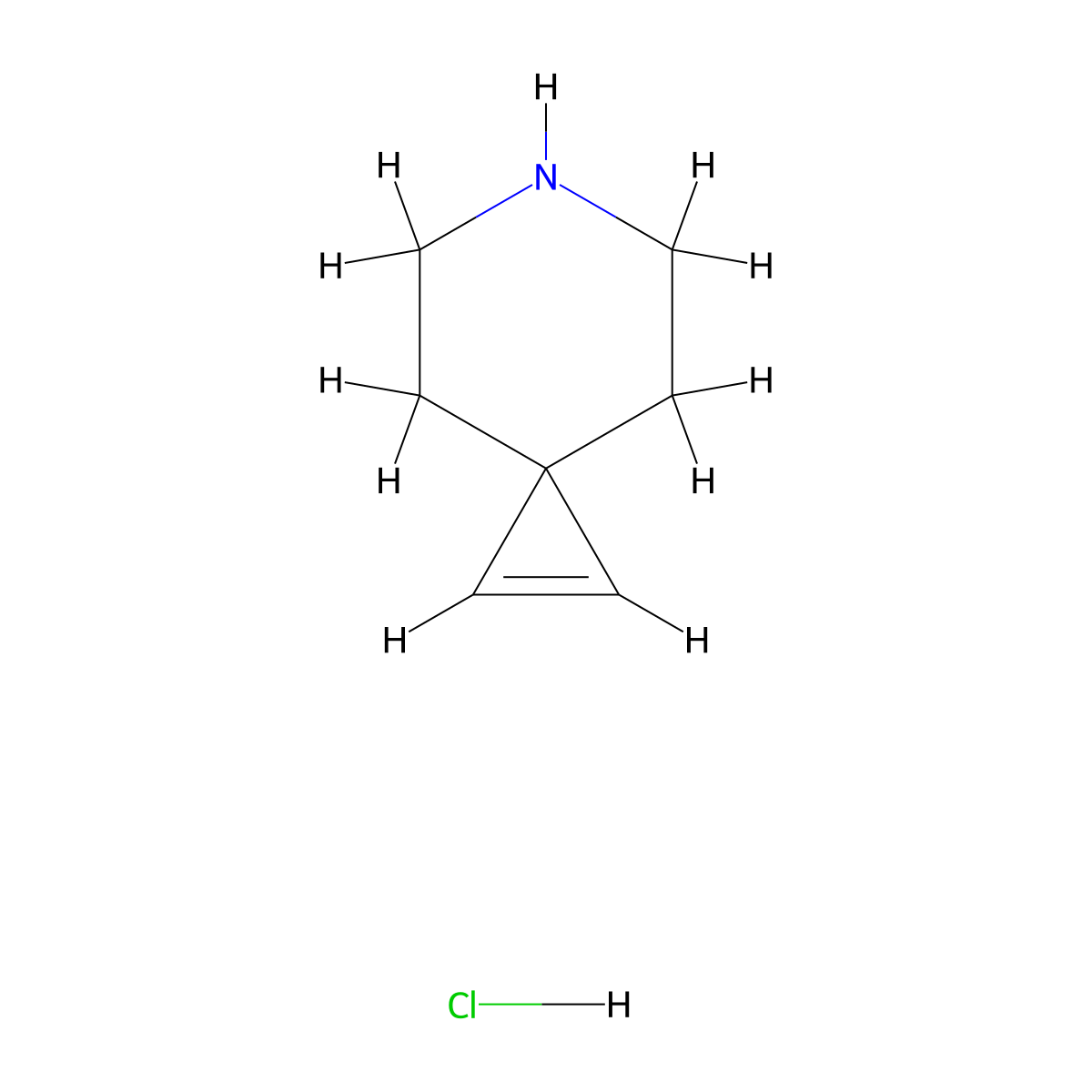 6-Azaspiro(2.5)oct-1-ene hydrochloride molecular structure, CAS 2402836-87-5