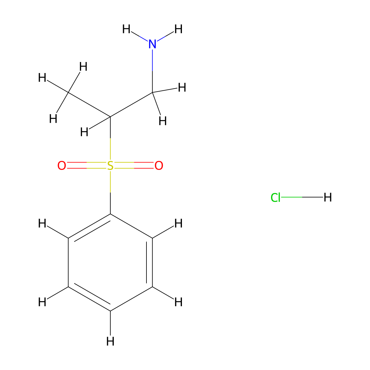 2-(Benzenesulfonyl)propan-1-amine hydrochloride molecular structure, CAS 2402836-89-7