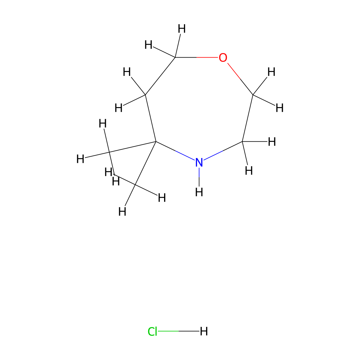 5,5-Dimethyl-1,4-oxazepane hydrochloride molecular structure, CAS 2402836-91-1