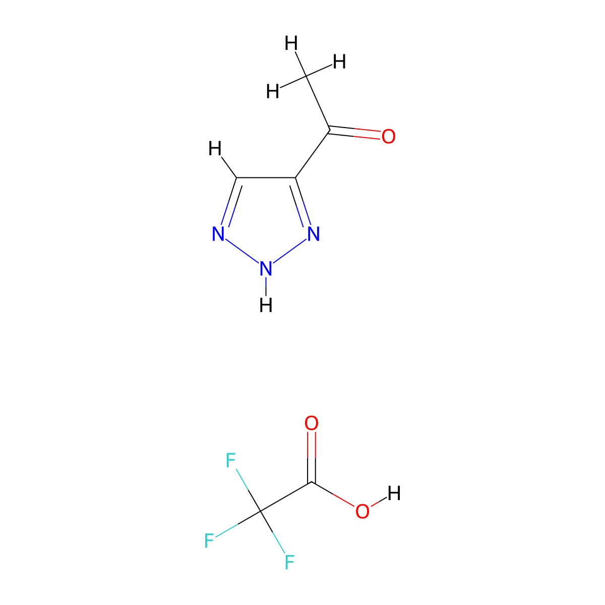 1-(1H-1,2,3-Triazol-5-yl)ethanone 2,2,2-trifluoroacetate molecular structure, CAS 2402836-94-4