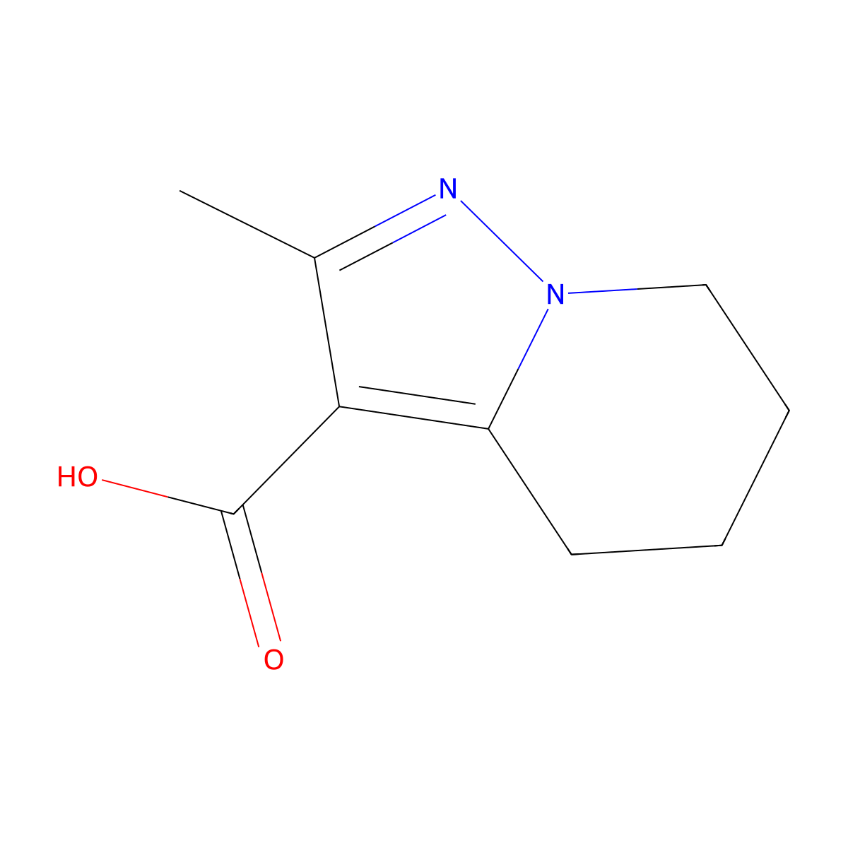 2-methyl-4H,5H,6H,7H-pyrazolo[1,5-a]pyridine-3-carboxylic acid molecular structure, CAS 2402836-99-9