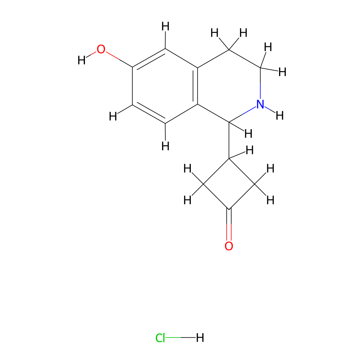 3-(6-Hydroxy-1,2,3,4-tetrahydroisoquinolin-1-yl)cyclobutan-1-one;hydrochloride molecular structure, CAS 2402837-28-7