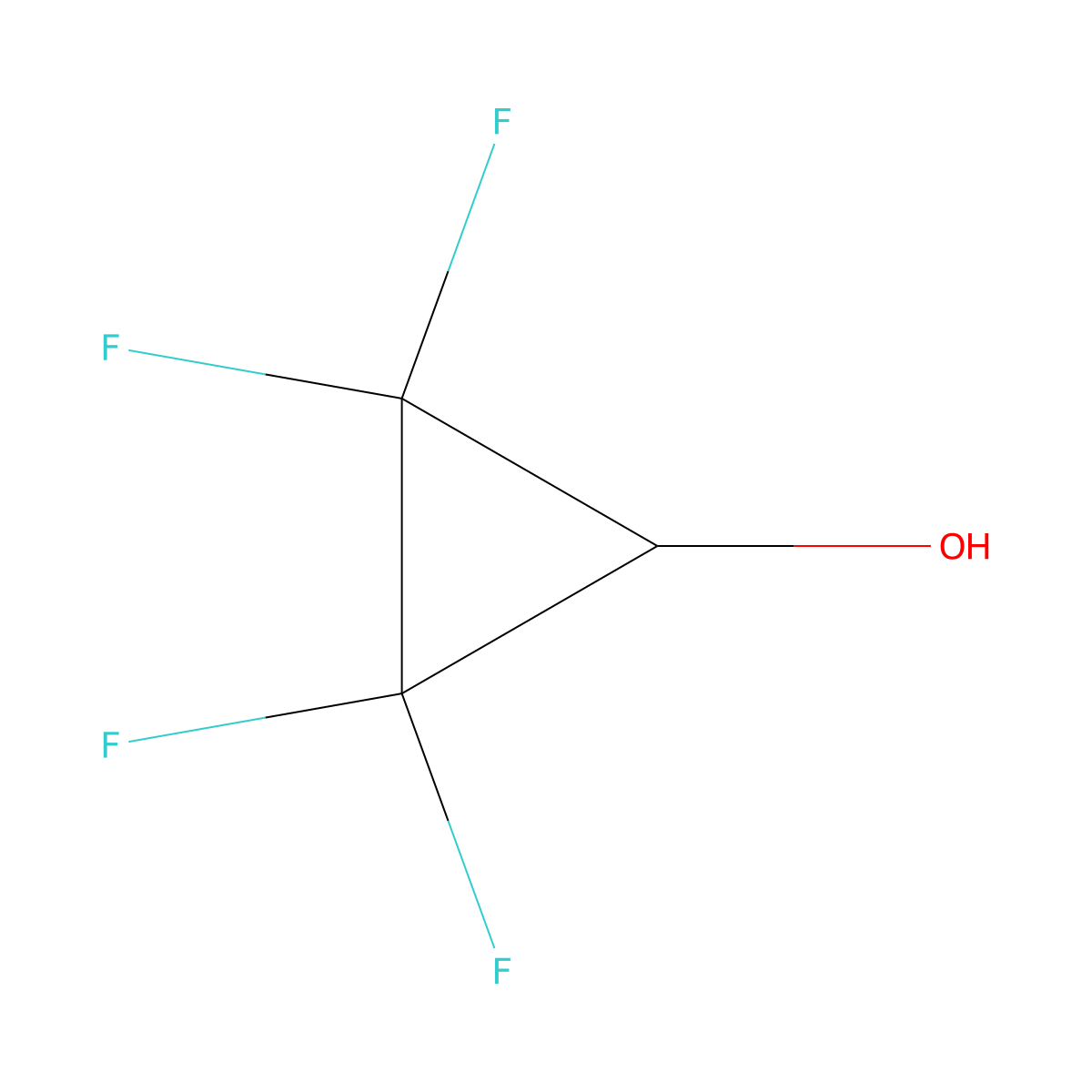 2,2,3,3-Tetrafluorocyclopropan-1-ol molecular structure, CAS 2402837-95-8