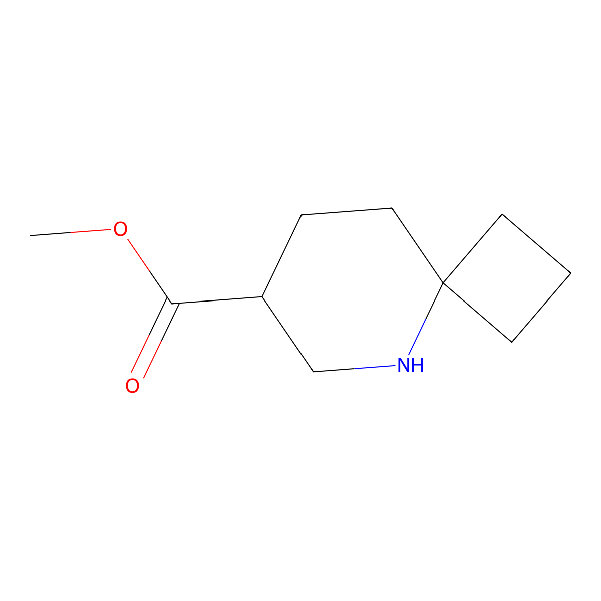 Methyl 5-azaspiro(3.5)nonane-7-carboxylate molecular structure, CAS 2402838-71-3