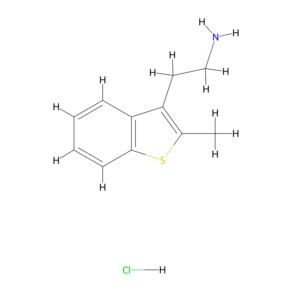 2-(2-Methyl-1-benzothiophen-3-yl)ethanamine;hydrochloride molecular structure, CAS 2402838-84-8