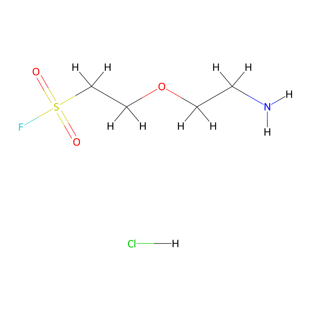 2-(2-Aminoethoxy)ethane-1-sulfonyl fluoride hydrochloride molecular structure, CAS 2402839-23-8