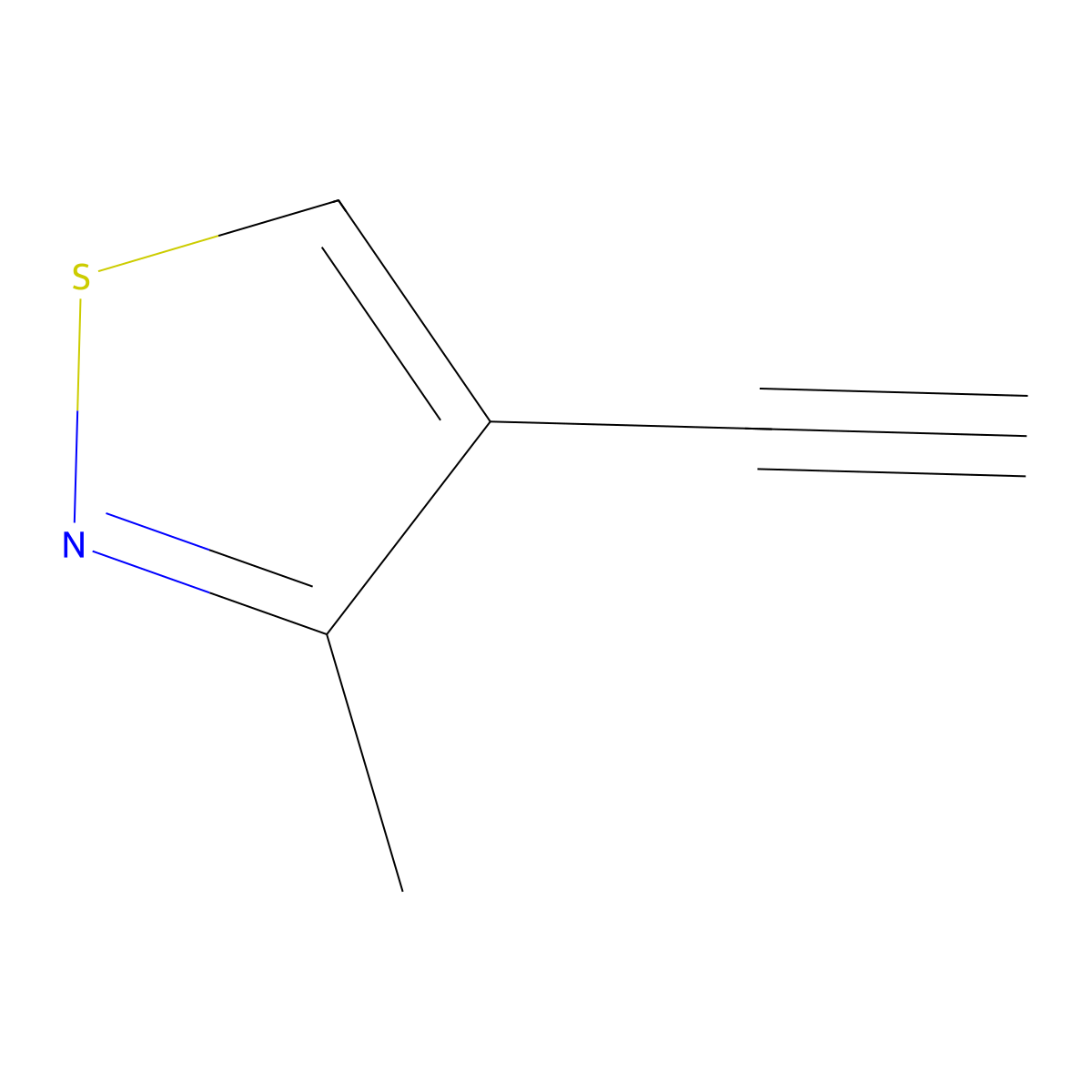 4-Ethynyl-3-methyl-1,2-thiazole molecular structure, CAS 2402839-35-2