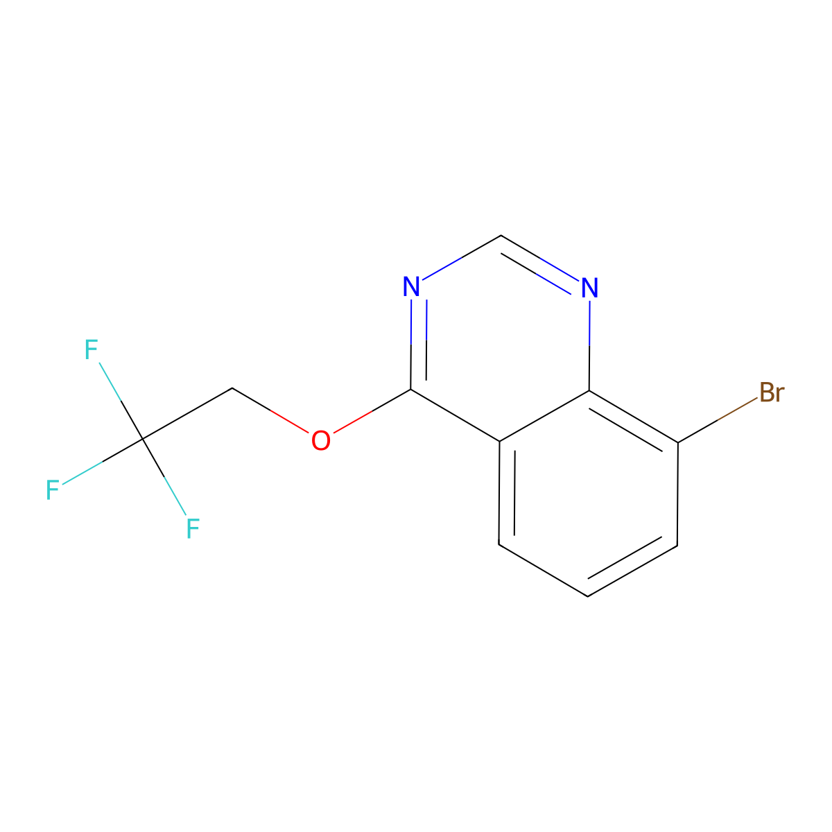 8-Bromo-4-(2,2,2-trifluoroethoxy)quinazoline molecular structure, CAS 2402839-37-4