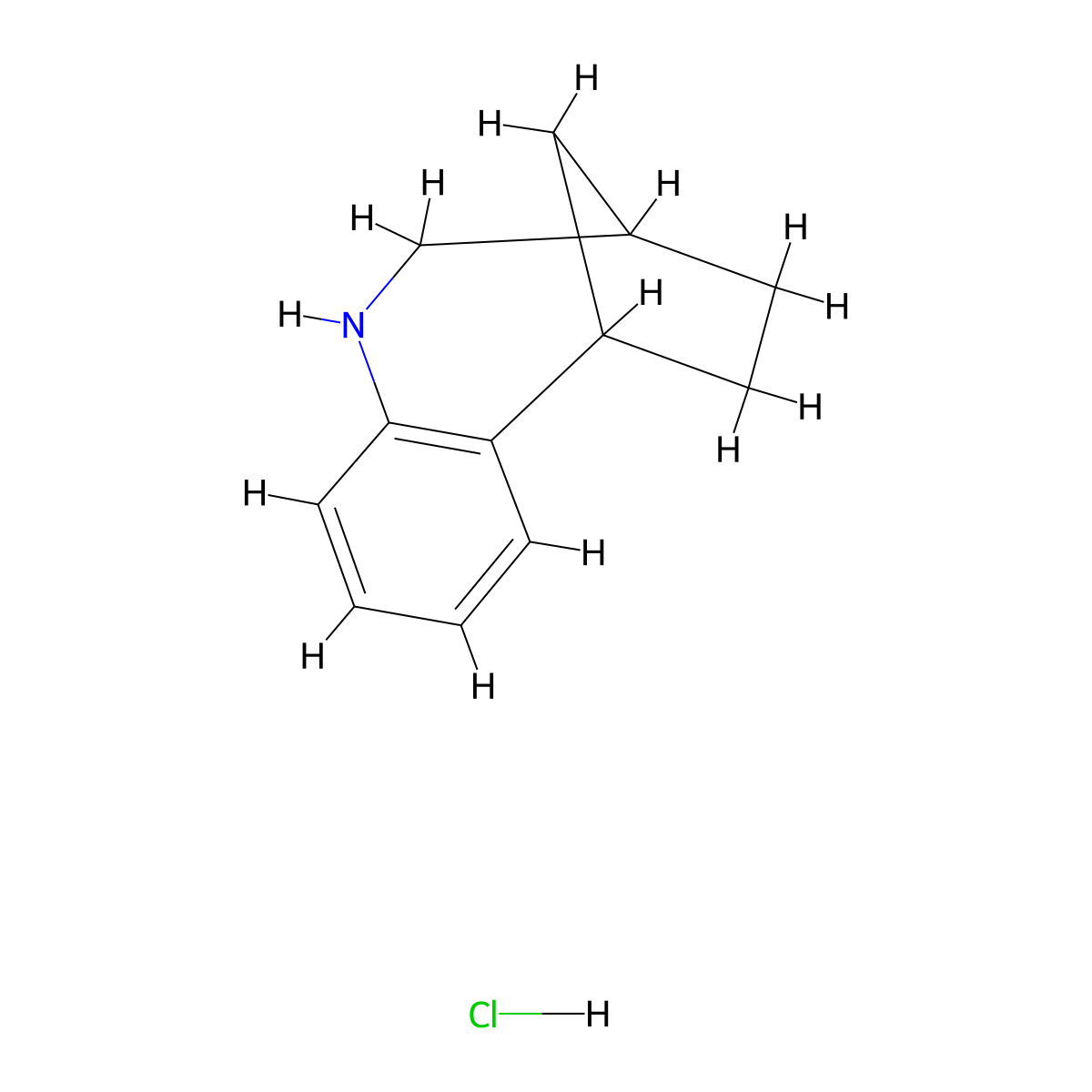 8-Azatricyclo[8.2.1.0,2,7]trideca-2,4,6-triene hydrochloride molecular structure, CAS 2402839-52-3