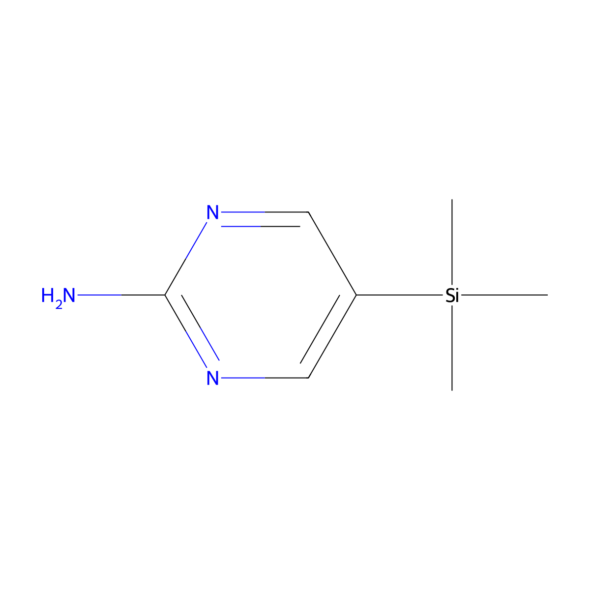5-(Trimethylsilyl)pyrimidin-2-amine molecular structure, CAS 2402839-69-2