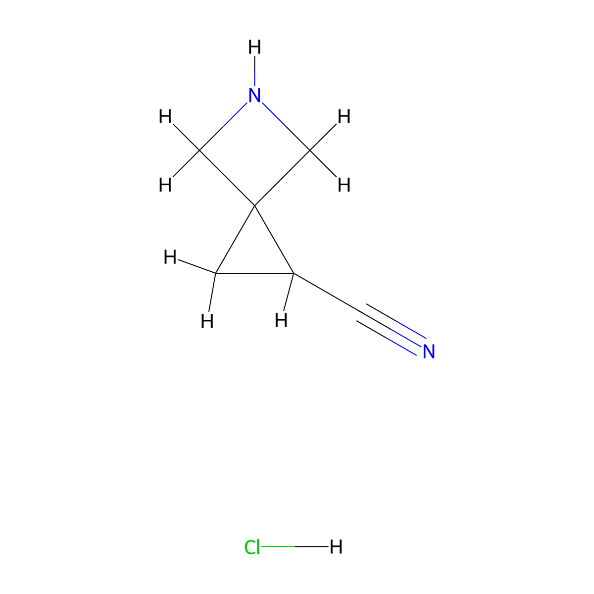 5-Azaspiro[2.3]hexane-1-carbonitrile hydrochloride molecular structure, CAS 2402840-00-8