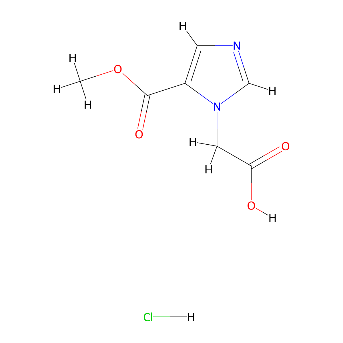 2-(5-(methoxycarbonyl)-1H-imidazol-1-yl)acetic acid hydrochloride molecular structure, CAS 2402840-21-3