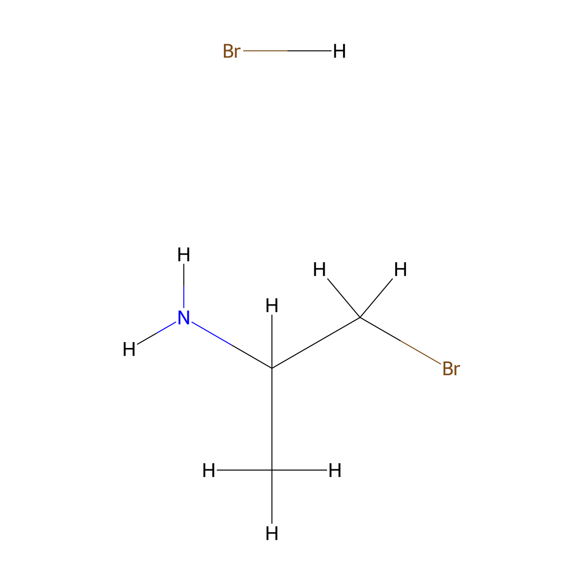 1-Bromopropan-2-amine hydrobromide molecular structure, CAS 2403-31-8