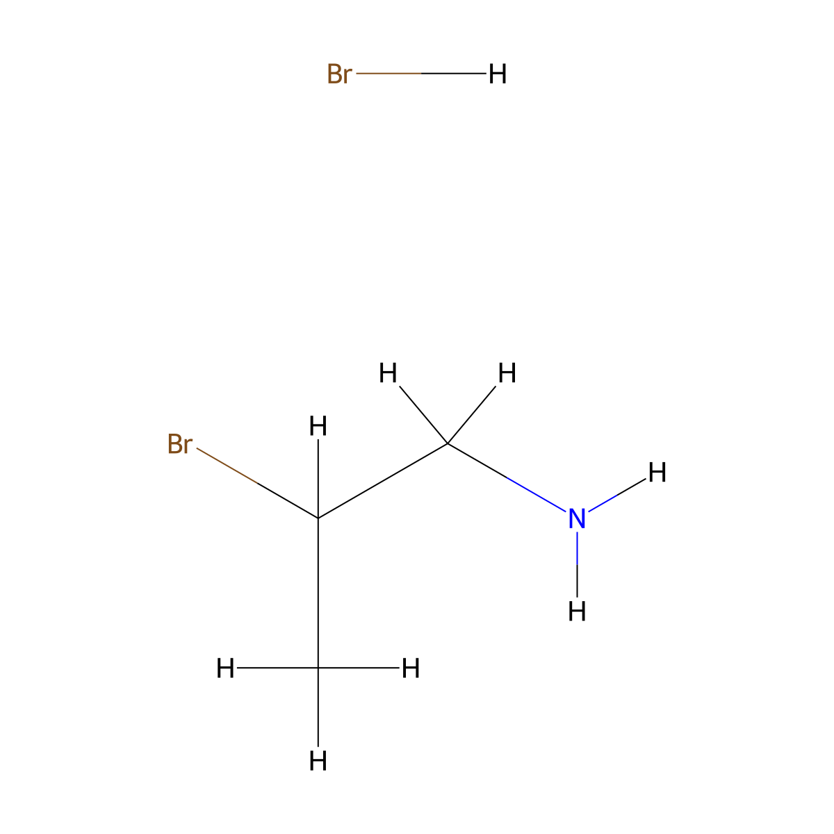 2-Bromopropan-1-amine hydrobromide molecular structure, CAS 2403-33-0