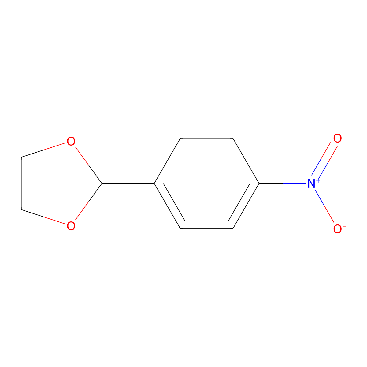 2-(4-Nitrophenyl)-1,3-dioxolane molecular structure, CAS 2403-53-4