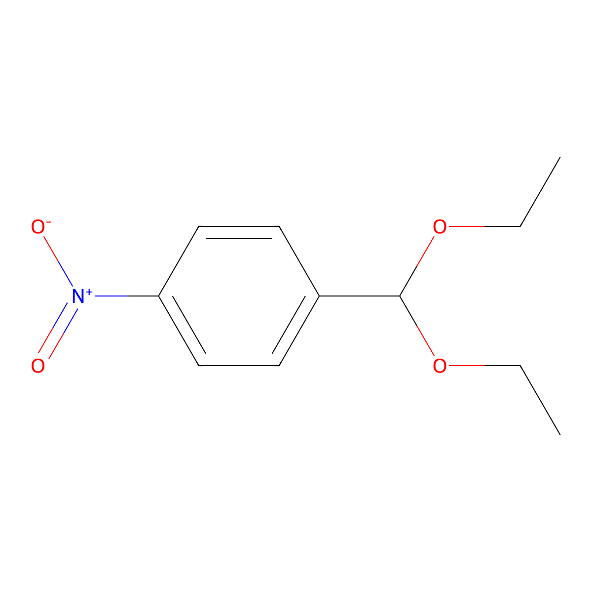 1-(Diethoxymethyl)-4-nitrobenzene molecular structure, CAS 2403-62-5