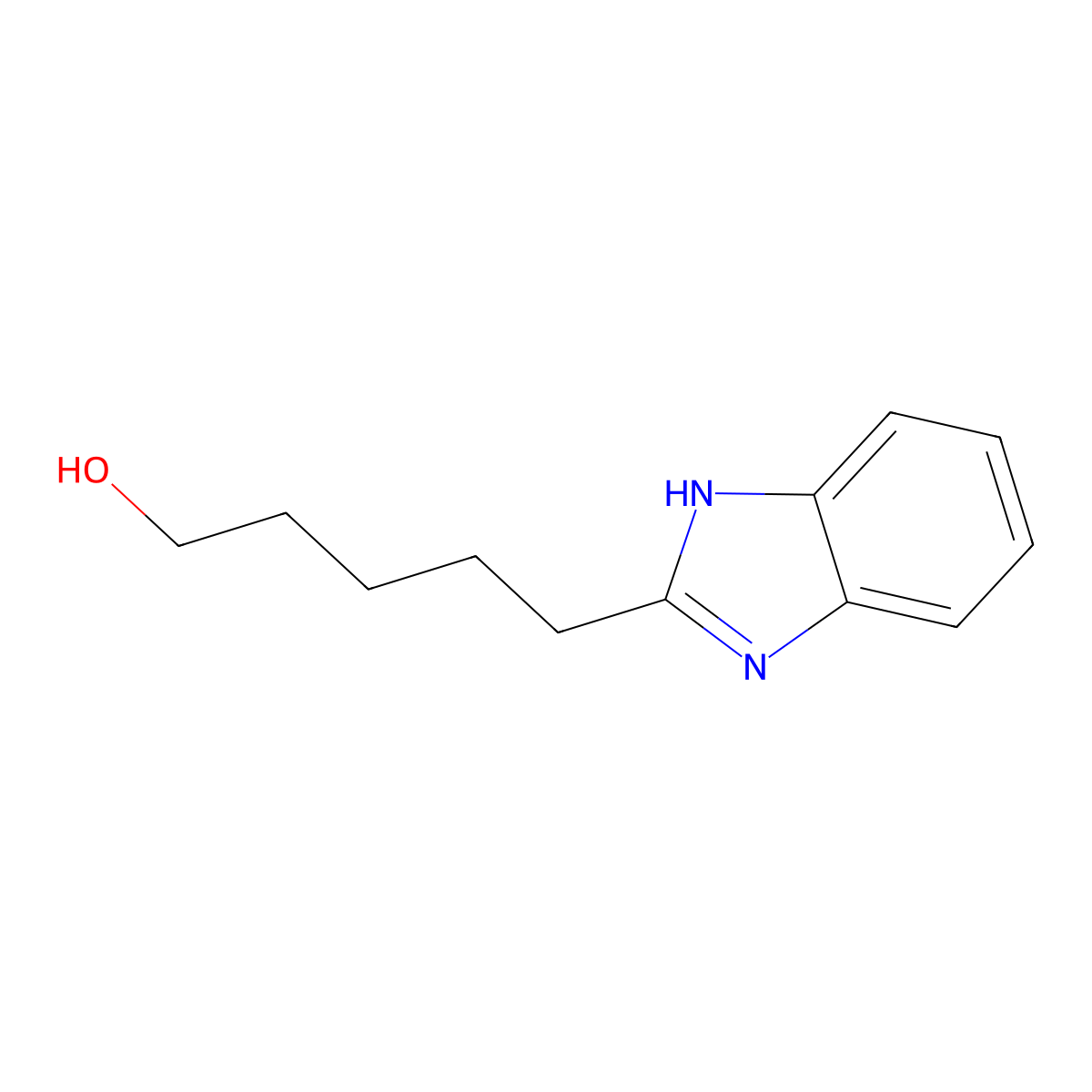 5-(1H-Benzimidazol-2-yl)pentan-1-ol molecular structure, CAS 2403-70-5