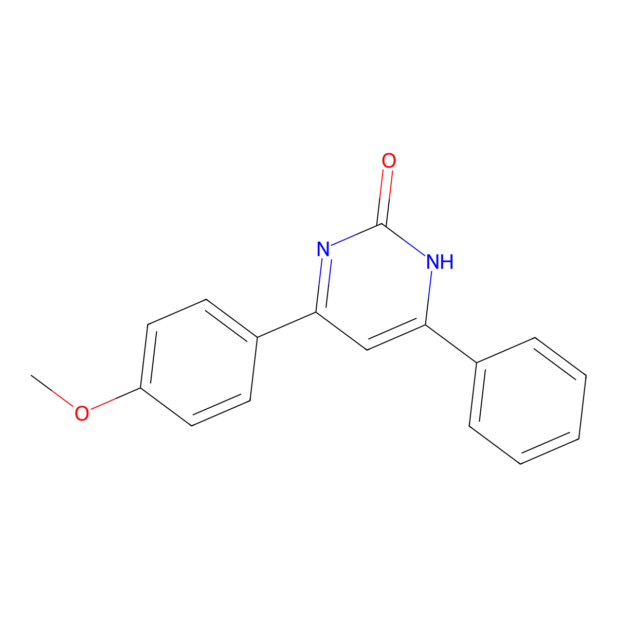 4-(4-Methoxyphenyl)-6-phenyl-2(1H)-pyrimidinone molecular structure, CAS 24030-09-9