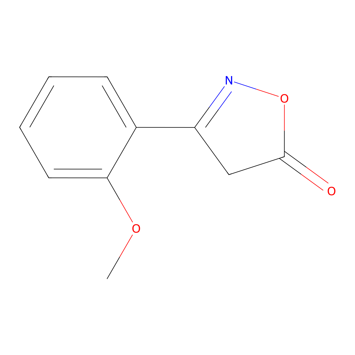 3-(2-Methoxyphenyl)-4,5-dihydro-1,2-oxazol-5-one molecular structure, CAS 24031-70-7