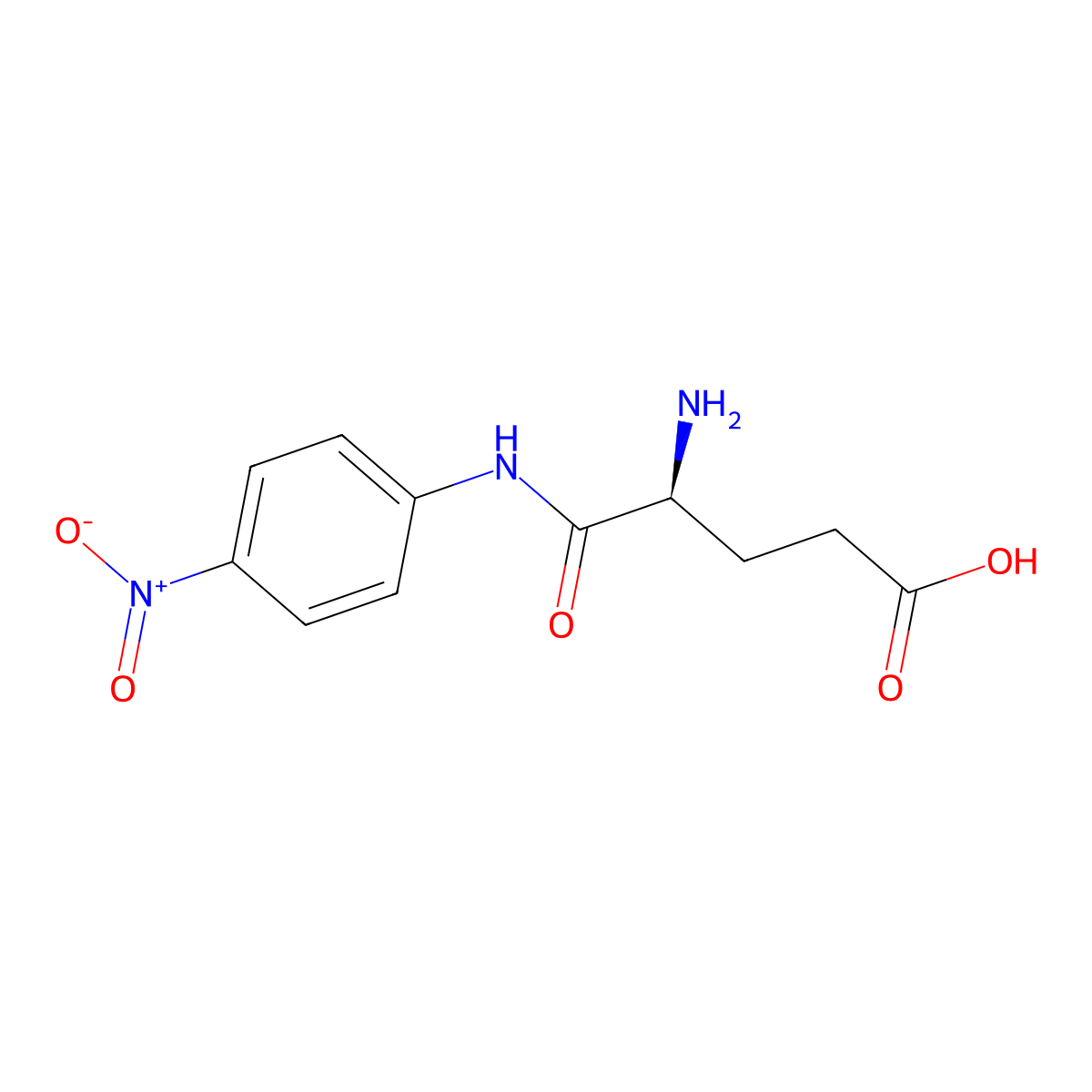 (4S)-4-Amino-5-[(4-nitrophenyl)amino]-5-oxopentanoic acid molecular structure, CAS 24032-35-7