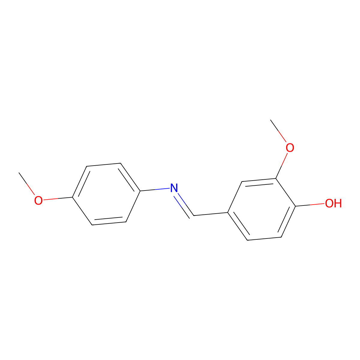 2-Methoxy-alpha-(4-methoxyphenylimino)-para-cresol molecular structure, CAS 24033-07-6