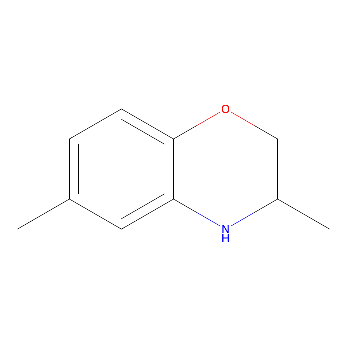 3,6-dimethyl-3,4-dihydro-2H-1,4-benzoxazine molecular structure, CAS 24033-49-6