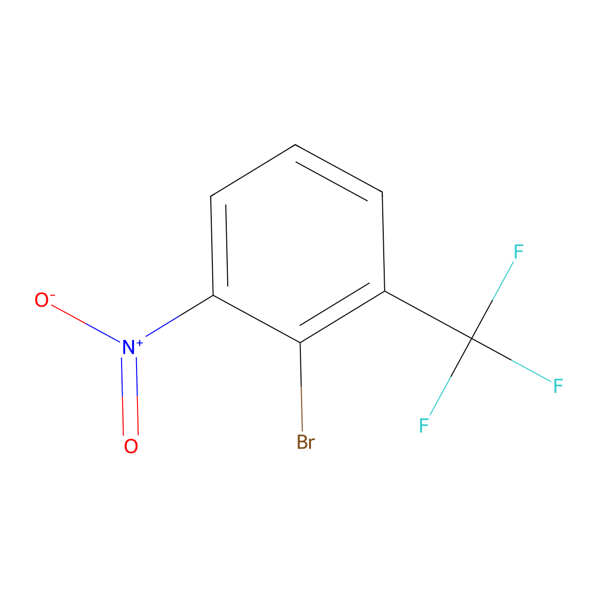 2-Bromo-1-nitro-3-(trifluoromethyl)benzene molecular structure, CAS 24034-22-8