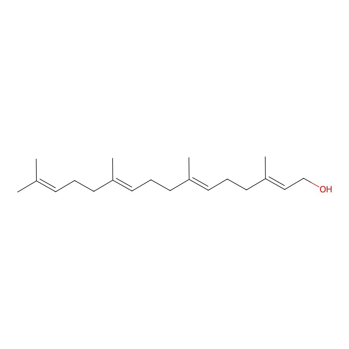 Geranylgeraniol molecular structure, CAS 24034-73-9