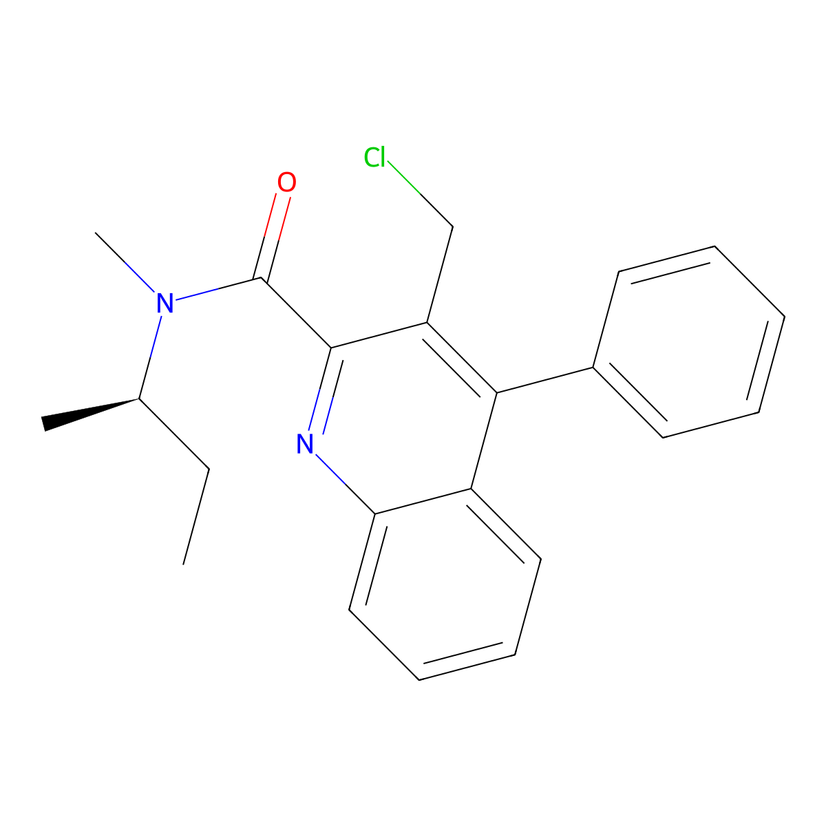 (R)-N-(sec-Butyl)-3-(chloromethyl)-N-methyl-4-phenylquinoline-2-carboxamide molecular structure, CAS 2403574-69-4