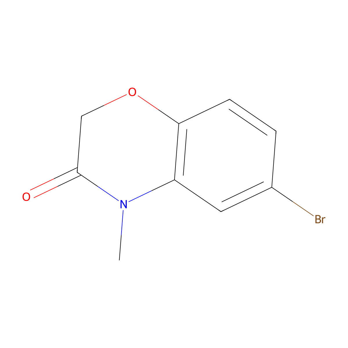 6-Bromo-4-methyl-1,4-benzoxazin-3-one molecular structure, CAS 24036-47-3