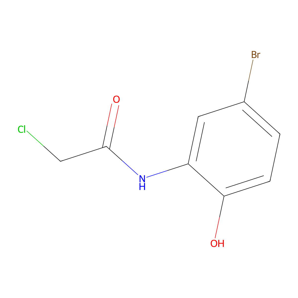 N-(5-bromo-2-hydroxyphenyl)-2-chloroacetamide molecular structure, CAS 24036-48-4