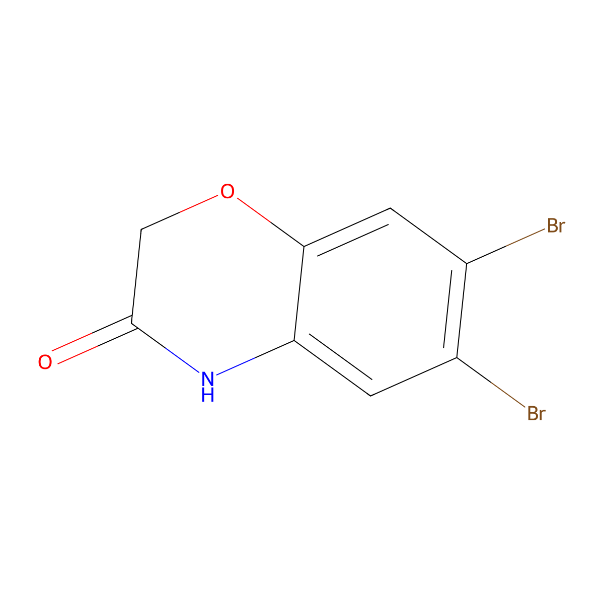 6,7-Dibromo-2H-1,4-benzoxazin-3(4H)-one molecular structure, CAS 24036-49-5